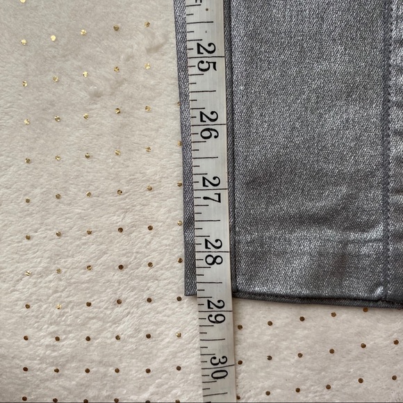 H&M Silver Super Skinny High Waisted Zip-Up Jeans - Picture 16 of 16